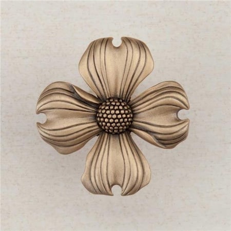 Acorn Mfg Acorn Manufacturing DQ6GP Artisan Collection Dogwood Knob; Museum Gold DQ6GP